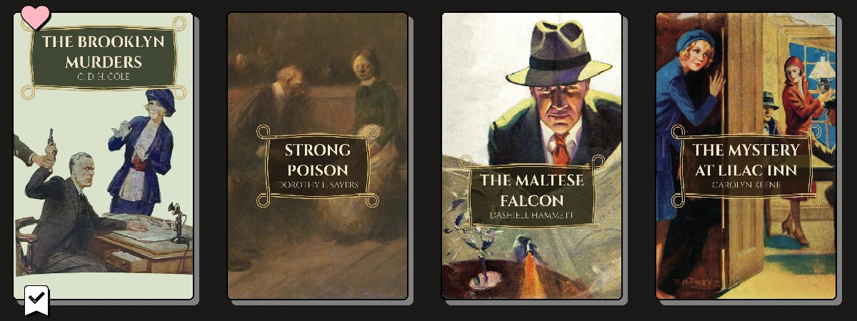 A row of book covers