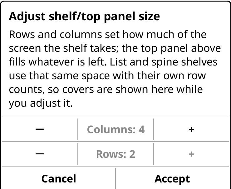 Adjust shelf/top panel size.