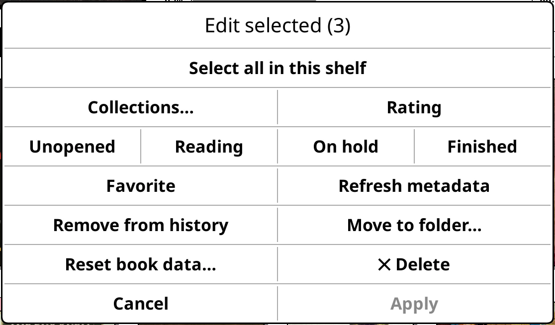 Edit selected