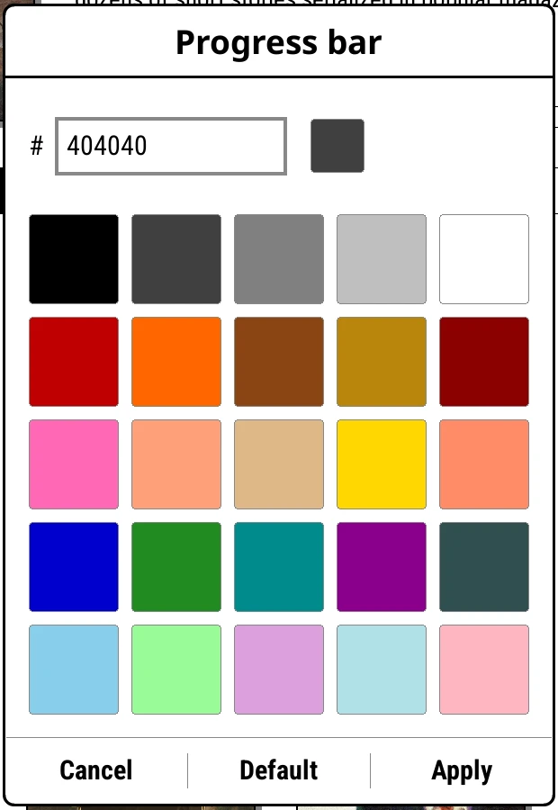 The colour picker on a colour screen