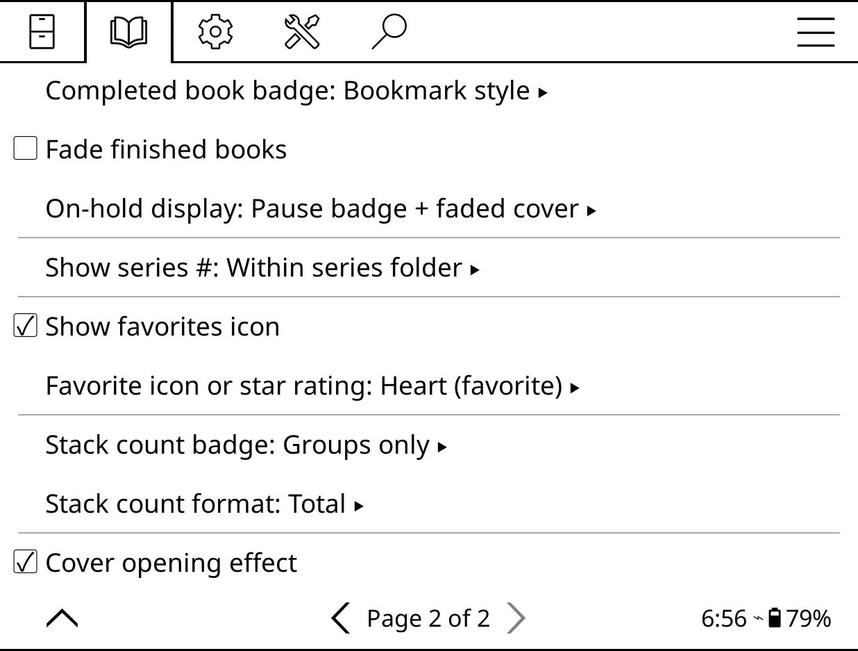 Cover display, page 2