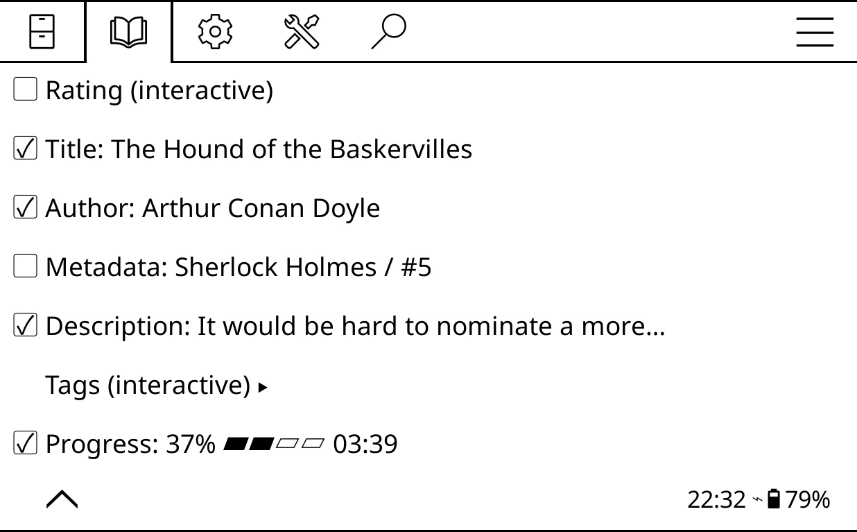 Edit top panel content