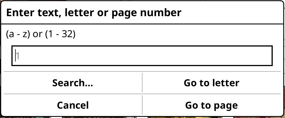 Tap the page counter