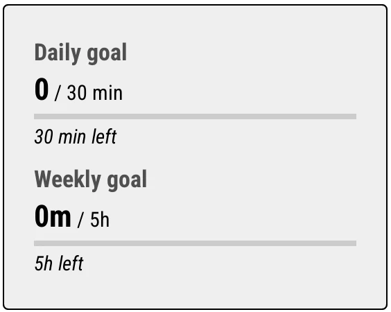 Reading goals