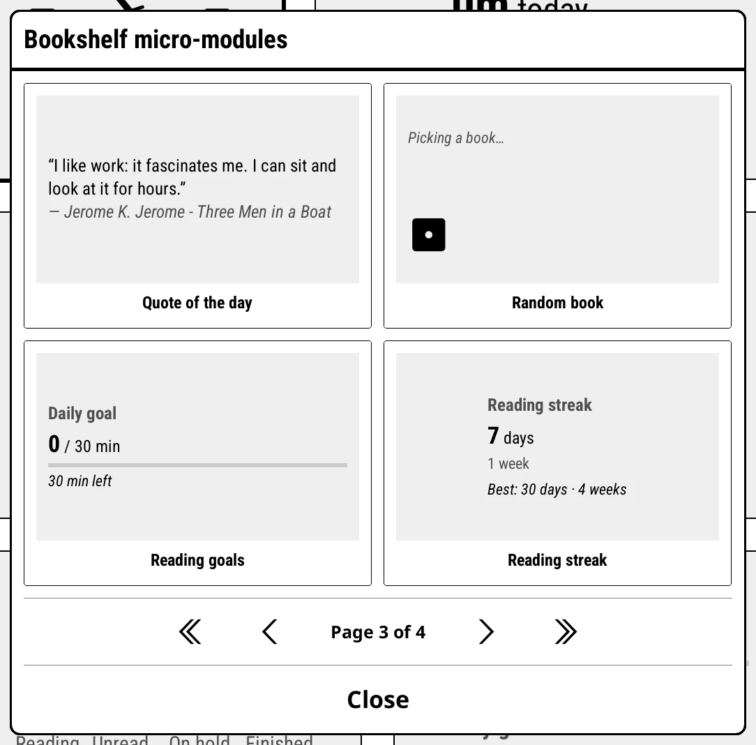 Reading streak