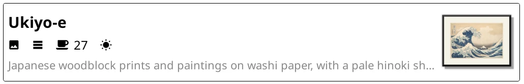 The Ukiyo-e card in the Theme library.