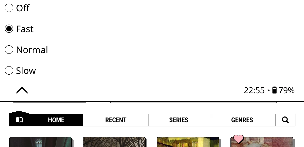 Page turn animation.