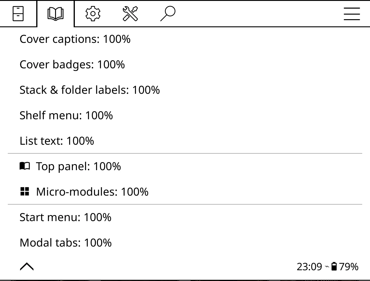 Settings > Text size.