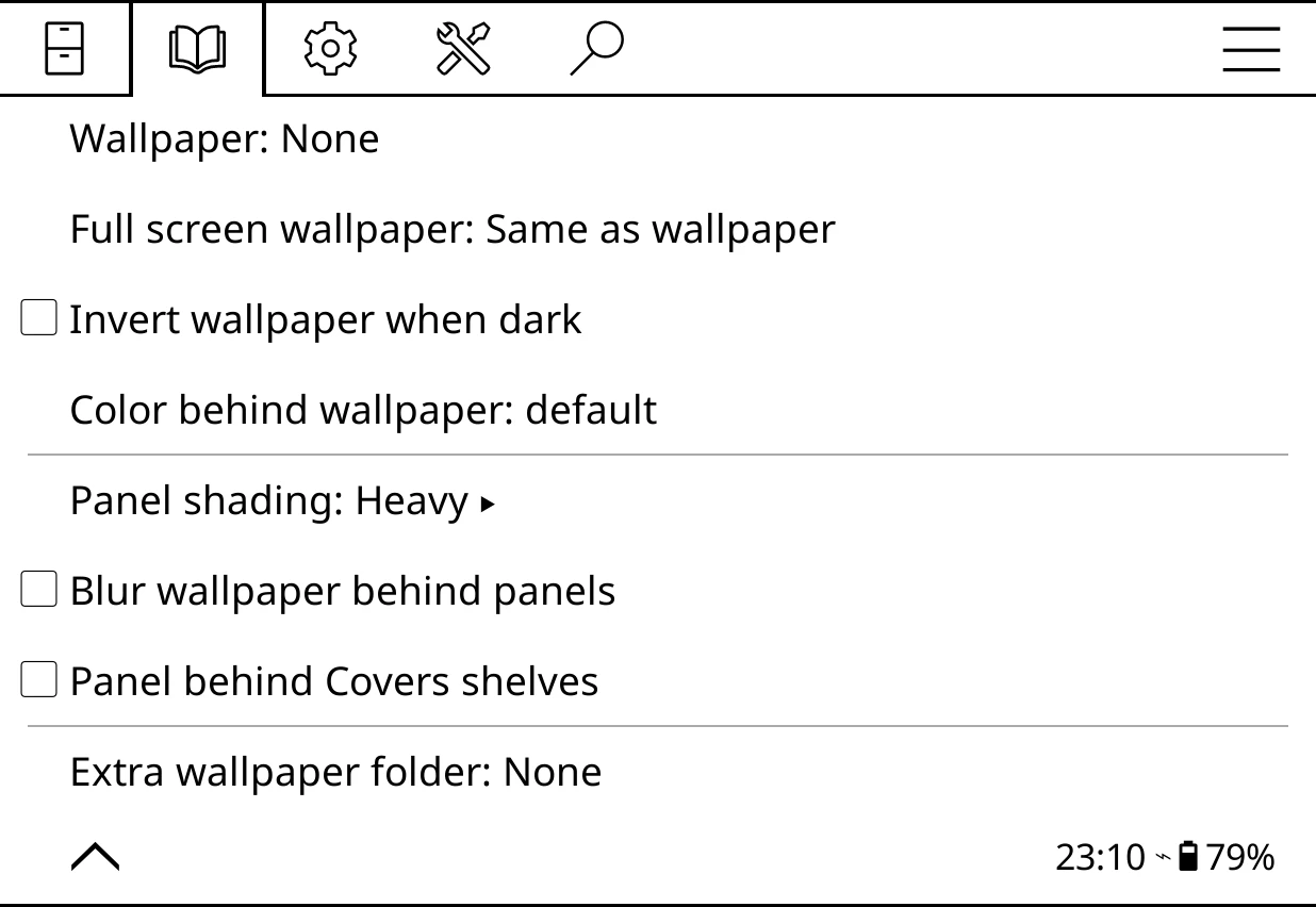 Bookshelf > Theme > Wallpaper