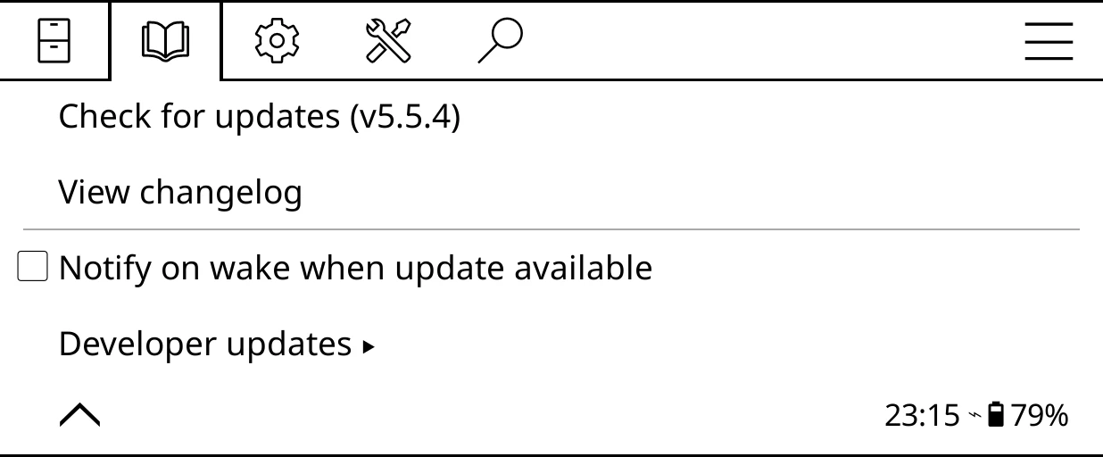 Bookshelf > Updates